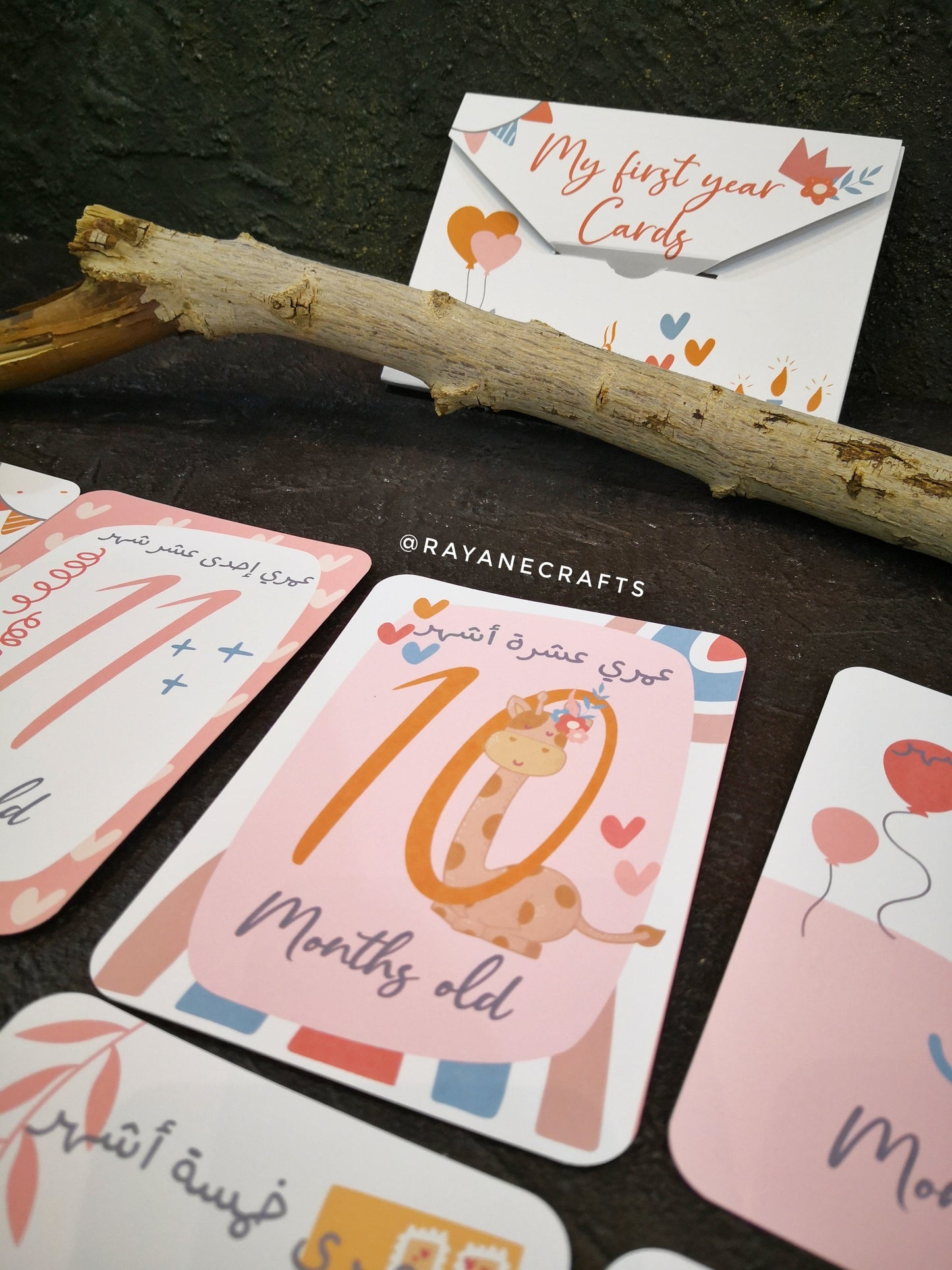 Baby girl first year cards